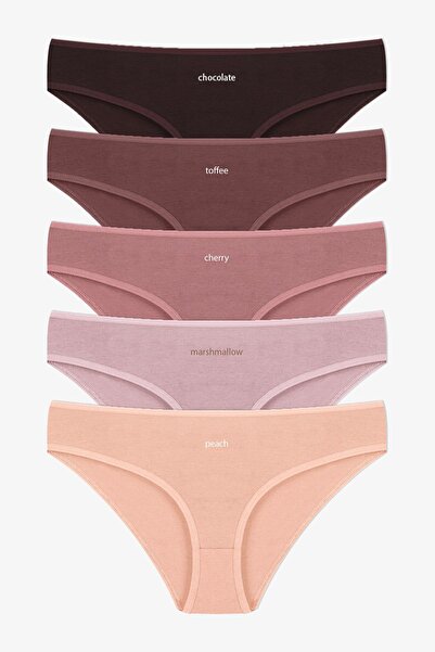 koza iç giyim Γυναικεία εσώρουχα 5 τεμαχίων από βαμβακερά λύκρα με σχέδια