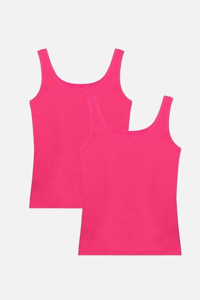 koza iç giyim Γυναικείο εσώρουχο καμιζόλ με χοντρό λουράκι 2 τεμαχίων