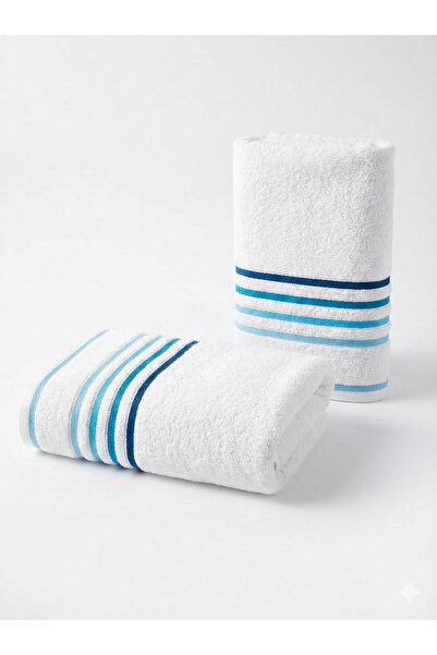 Coton Delux طقم مناشف لليدين/الرأس مكون من قطعتين مصنوع من القطن بنسبة 100% م...