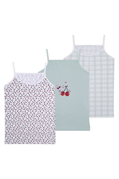 koza iç giyim قميص داخلي منقوش للفتيات مكون من 3 قطع