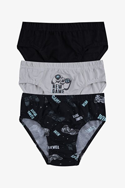 koza iç giyim Slip cu model joystick din 3 piese pentru băiat