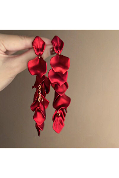 Choice5 red Bohemian Rose Petal Earrings Flower Red Yellow Blue Colors Flower...