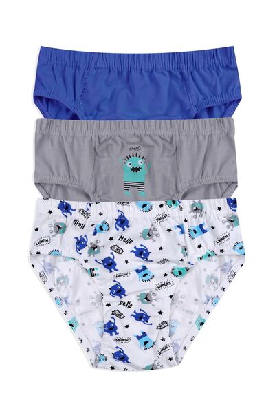 koza iç giyim Slip din 3 piese pentru băiat, cu model Monster