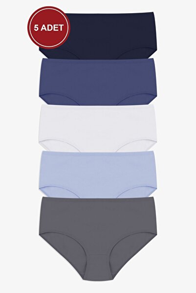 koza iç giyim Kadın 5'li Geniş Kenar Külot