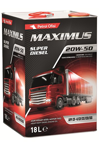 Petrol Ofisi Maximus Süper Diesel 20w50 18 Litre (16 Kg)