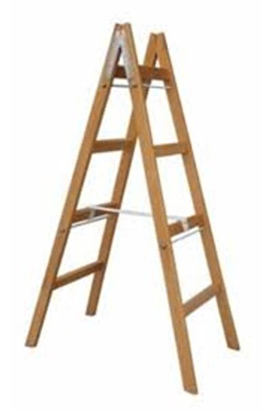 Yazgı 4+4 Basamaklı Çift Çıkışlı A Tipi Ahşap Merdiven 140cm Süper Kalite