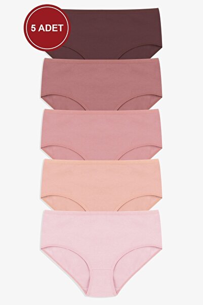 koza iç giyim Kadın 5'li Geniş Kenar Külot