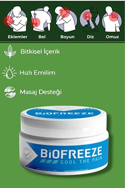 Nelia Biofreeze Bel Boyun Omuz İçin Masaj ve Bakım Kremi Rahatlatıcı Etki 150 ML