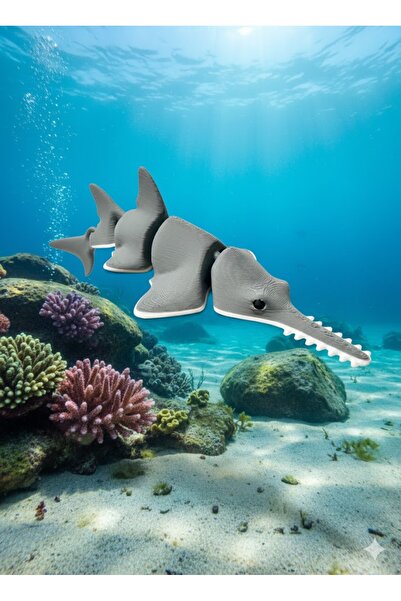 fyne Testere Dişli Köpekbalığı Figürü - Hareketli Eklemli - 16cm