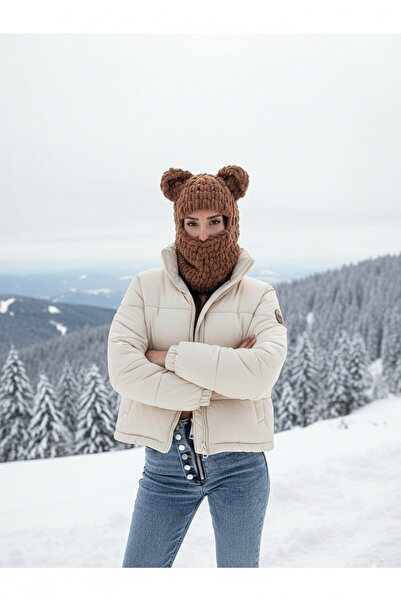 BUBOI KNIT قناع تيدي بير - قناع ثلج بلون قارب بالاكلافا