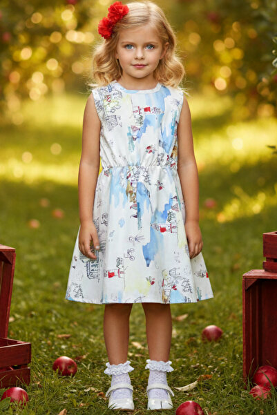 Parla Kids 0021 - Сукня з фігуркою дівчинки на вежі для дівчаток, червона, з ...