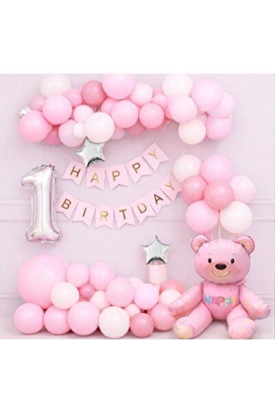 SİNDA Oturan Pembe Ayıcık İyi ki Doğdun Doğum Günü Partisi Seti - Doğum Günü ...