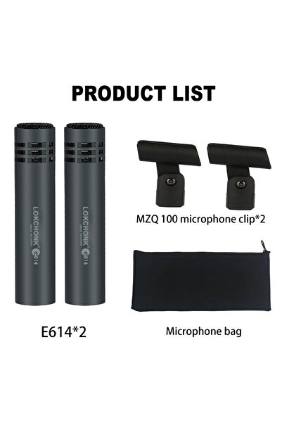 Choice عبوتان من ميكروفون مكثف عالي الجودة E614 للأجهزة، ميكروفون قلبي الشكل ...