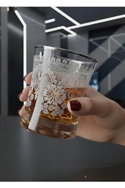 DECOSTYLE Paşabahçe Nergis Platinum Handcrafted 240 Cc Water Glass – Premium ...