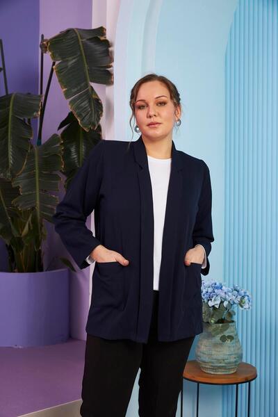 RMG Büyük Beden Lacivert Ceket