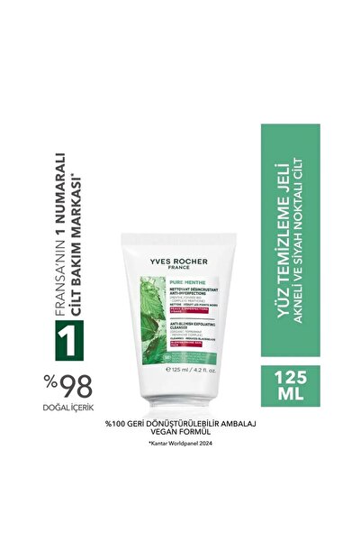 Yves Rocher Pure Menthe Peeling Etkili Yüz Yıkama Jeli 125 ml