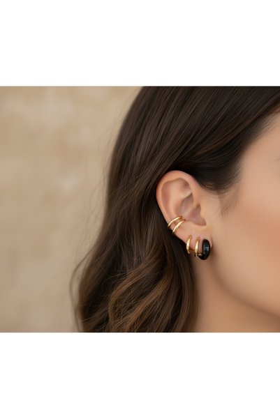 AUREVA Rae Black / Gold Earrings