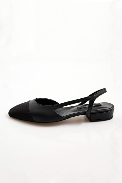 5in1Canpolat Siyah Slingback Babet 301