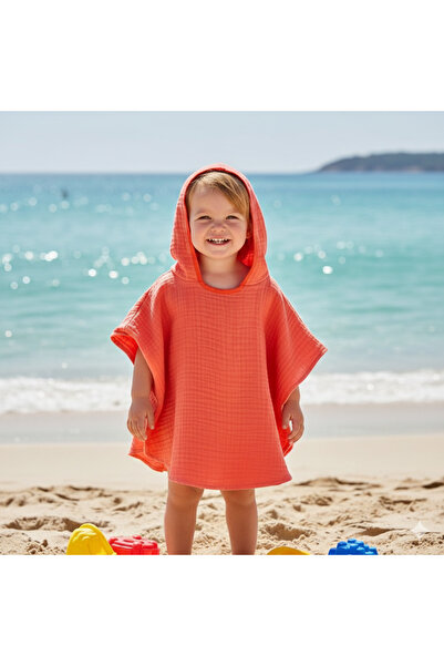 Bulut Sezen Oort Baby 4 Layer Muslin Poncho 100% Cotton Bath and Beach Towel