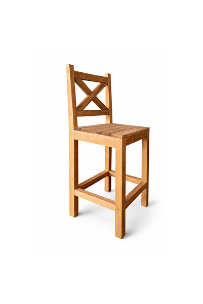 Weblonya Bar Tabure Ahşap Sandalye Mutfak Bar Sandalyesi 5150