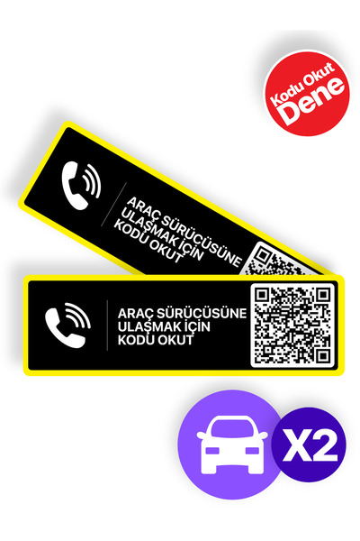 MEO Teknoloji 2'li Paket - Numarasız Numaratör - QR Kodlu Araç Numaratörü - A...