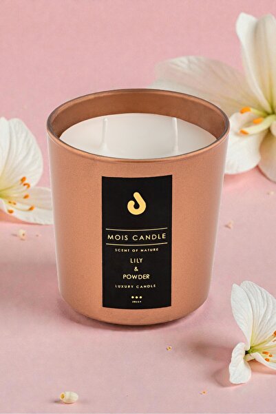 Mois Candle Bebek Pudrası & Lilyum Kokulu Cam Bardak Mum – Lily & Powder Deko...