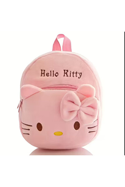BABUN Peluş Sanrio Hello Kitty Çanta Ana Okul Çantası Kız Çocuk Genç Sırt Çan...