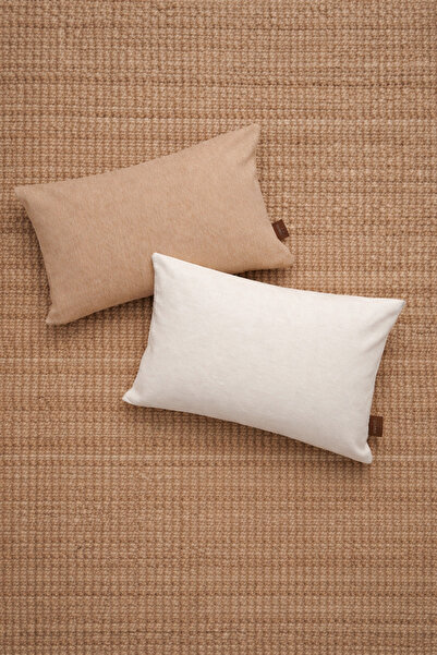 Alacastore Combinație de 2 piese de culoare crem și bej husă de pernă decorativă