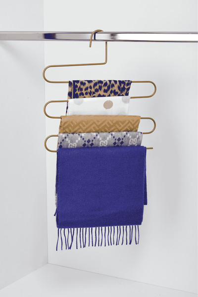 Edora Home Suport pentru pantaloni, haine, șaluri, eșarfe, cu 5 niveluri, 5 b...