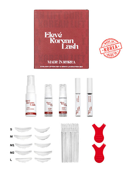 ELEVE KOREAN LASH KİRPİK LİFTİNG SETİ -MADE İN KOREA- KAŞ LAMİNASYON VE KİRPİ...