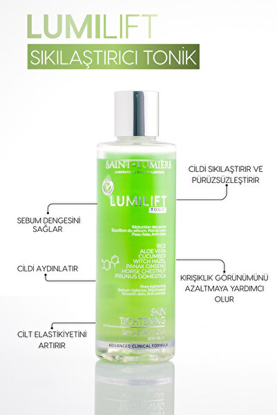 SAINT DE LUMIERE LUMILIFT Canlandırıcı, Gözenek Sıkılaştırıcı, Kırışıklık, Siyah Nokta ve Leke Karşıtı, Tonik 200ml