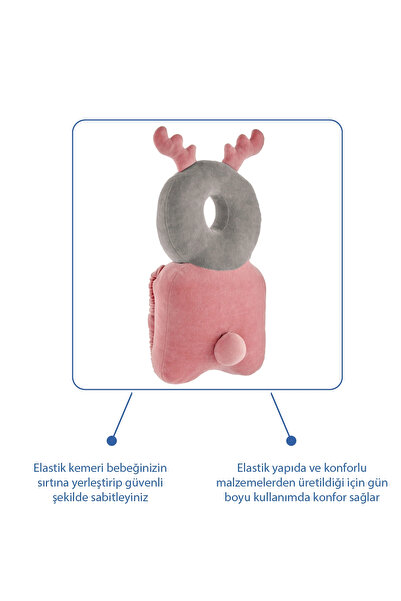 Babyjem Bebek Melek Kanadı Koruma Yastığı 527 Pembe Kadife