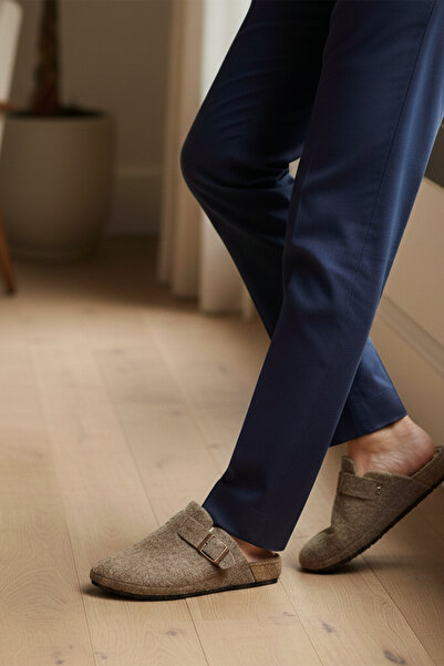 Buratti Papuci de casă de iarnă pentru bărbați - Pâslă arcuită 6711003