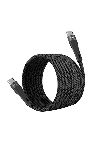 4 Berry Bmcc-03 Siyah Manyetik Usb-c-usb-c Kablo – 2 M, 60 W Hızlı Şarj