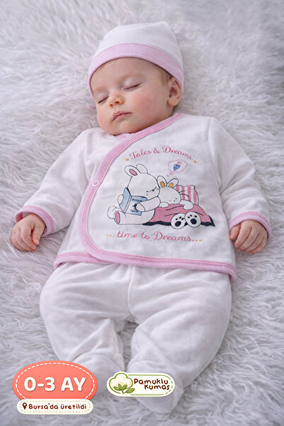 Onouqo 0-3 Months Newborn 3-Piece Baby Set – Cotton, Soft Texture – Bursa Pro...