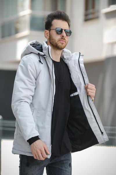 Oksit Water Resistant Rabze Fur Hooded Coat