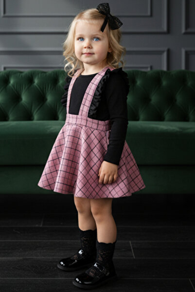 Parla Kids Baby Girl Flamingo Pink Gilet Buckle Set