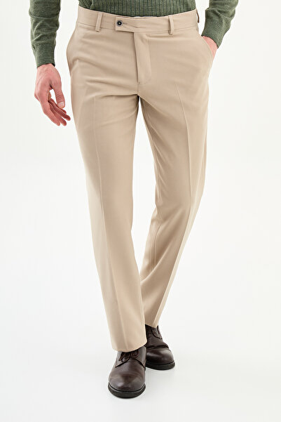 Mcr Düz Slim Fit Classic Men's Trousers Beige - 38342.26Y