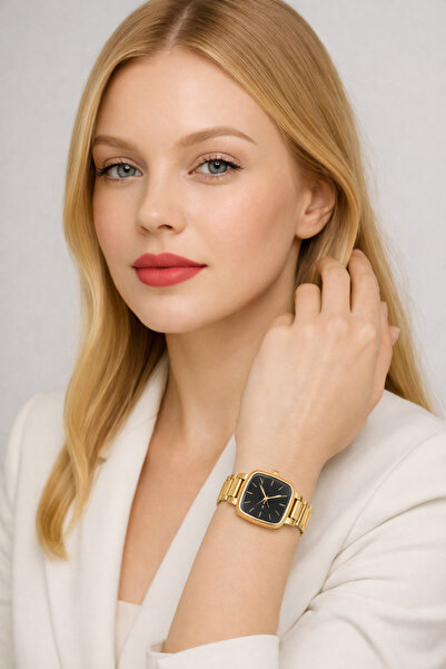 Re-Nox Gold Color Square Vintage Model Wrist Watch