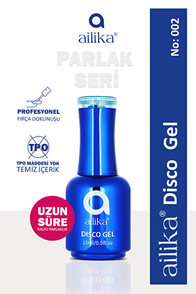 Ailika Disco Jel Kalıcı Oje Gece Işığında Parlar 15ml No:002