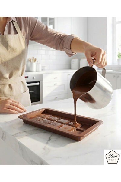 5Gen Tasarım Dubai Çikolatası Kalıbı - Yapışmaz Esnek Silikon Tablet Çikolata...