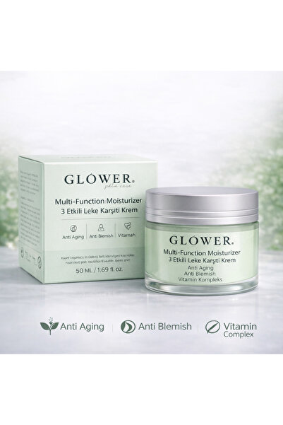GLOWER SKİN CARE E.gzama,s.def Karşıtı Leke Önleyici Bakım Kremi 50ml Cam Kav...
