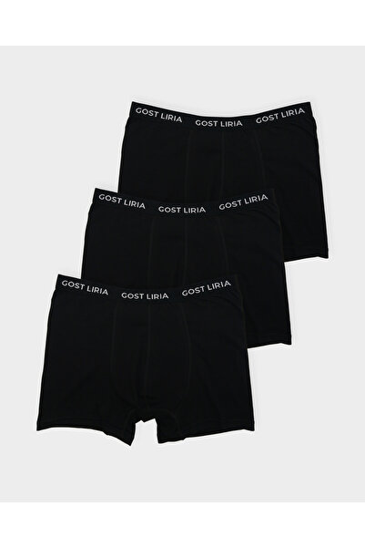 GOST LİRİA Boxeri pentru bărbați Root – Pachet de 3, negri