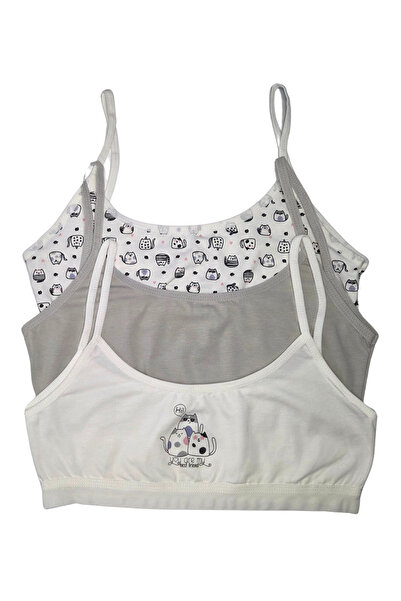 Koza soft Sandy 3-Pack Girls' Cotton Training Bra Without Pads Half Tank Top ...