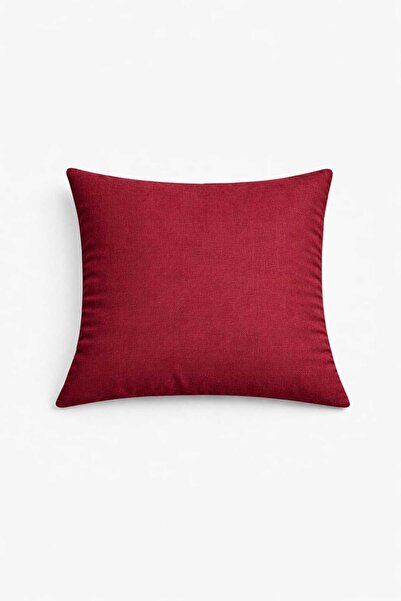 PerdeYap1980 Husă de pernă cu textura catifea burgundă (1 bucată)
