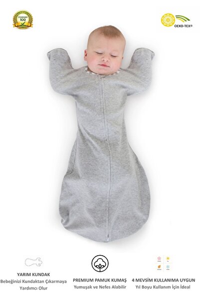 Le Touche Baby Swaddle Sleeping Bag with Cuffed Sleeves & Sleeves up Swaddle ...