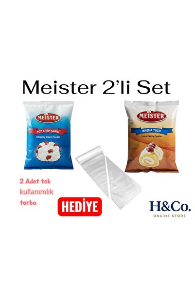 Meister 2li set - Toz Krema ve Toz Krem Şanti (HEDİYELİ) - pastacı kreması - ...