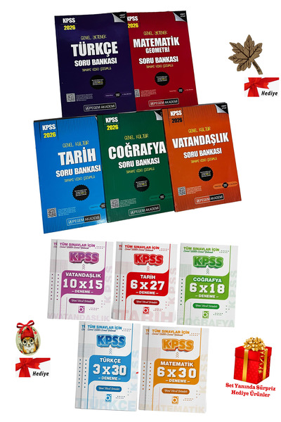 Pegem Akademi Yayıncılık 2026 KPSS Lisans Tamamı Video Çözümlü Soru Bankası M...