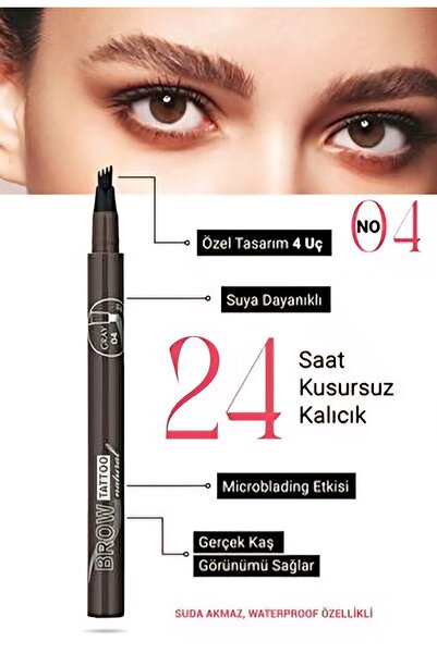 Sibelon Kaş Kalemi En Yeni Profosyonel Naturel Kaş Dövme Kalemi Long Lastıng&...