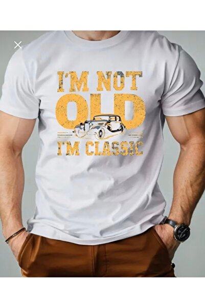 LELVANİ I'M Not Old I'M Classic Written Generic Patterned Print T-Shirt